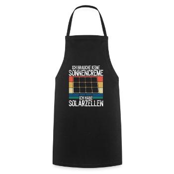 Solar Panel Green Electricity Balcony Power Plant PV System - Cooking Apron - black - Front - AI Model Male 185 dark (185cm)