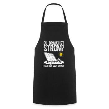 PV system, green electricity, photovoltaic system, solar panel - Cooking Apron - black - Front - AI Model Male 185 dark (185cm)