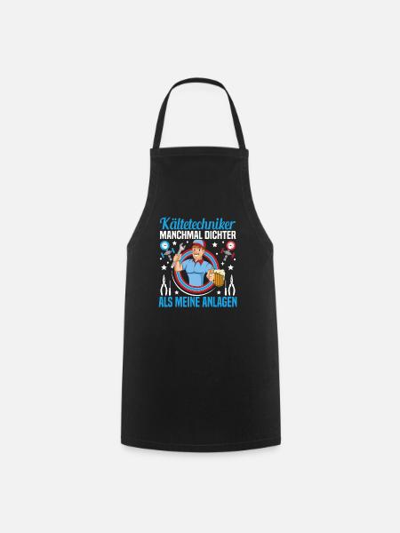 Refrigeration System Technician Air Conditioning Technology Tool - Cooking Apron - black