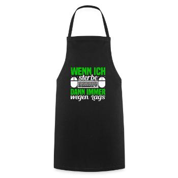 Videogamer Gaming Headset Gaming Controller Zocken - Cooking Apron - black - Front - AI Model Male 185 dark (185cm)