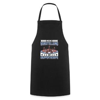 Curling Curling Winter sports - Cooking Apron - black - Front - AI Model Male 185 dark (185cm)