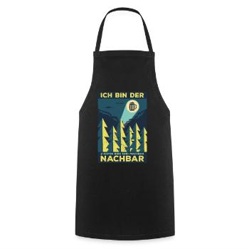Ich bin der 2 Kisten Bier sind machbar Nachbar - Kochschürze - Schwarz - Vorne - AI Model Male 185 dark (185cm)