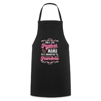Seule la plus grande maman est promue grand-mère v3 - Tablier de cuisine - noir - Devant - AI Model Male 185 dark (185cm)
