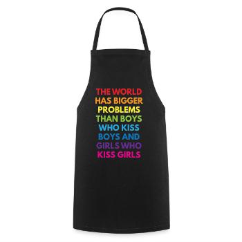 LGBTQ+ - Tablier de cuisine - noir - Devant - AI Model Male 185 dark (185cm)