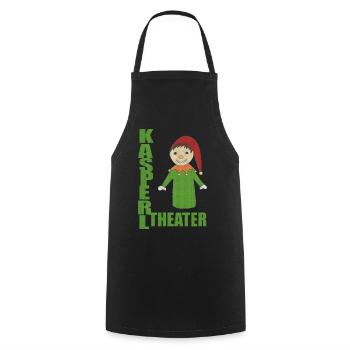 KASPERLTHEATER - Kochschürze - Schwarz - Vorne - AI Model Male 185 dark (185cm)
