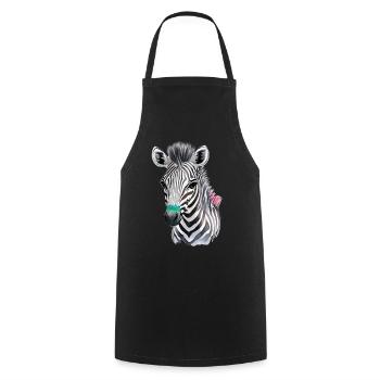 Zeba foals - Cooking Apron - black - Front - AI Model Male 185 dark (185cm)