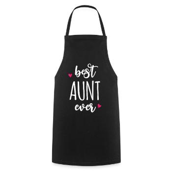 Best Aunt Ever - Cooking Apron - black - Front - AI Model Male 185 dark (185cm)