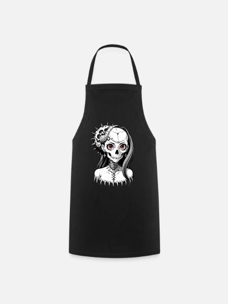 Bride Skull // Totenkopf Braut // Hochzeit FS0128 - Kochschürze - Schwarz