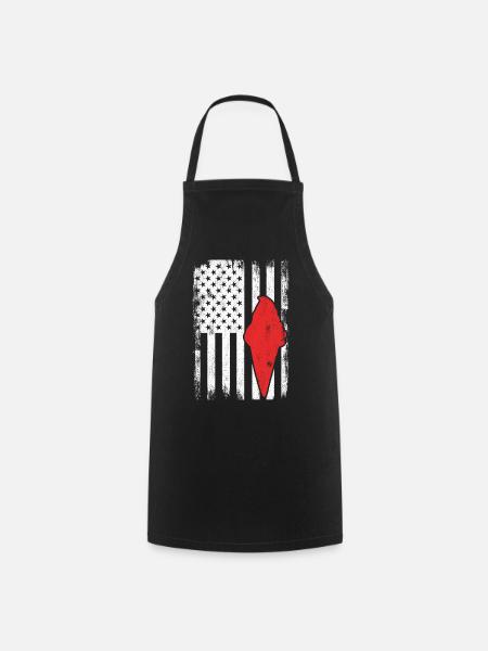 USA Eiscreme - Kochschürze - Schwarz