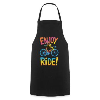 Enjoy the Ride Bicycle Design - Cooking Apron - black - Front - AI Model Male 185 dark (185cm)
