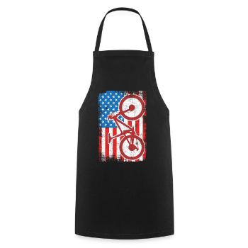 4. Juli USA MTB - Kochschürze - Schwarz - Vorne - AI Model Male 185 dark (185cm)