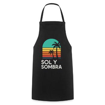Ground and Shade Sunset Palm - Cooking Apron - black - Front - AI Model Male 185 dark (185cm)