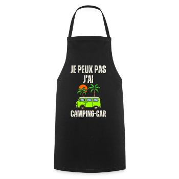 Camping Car Palm Soleil - Tablier de cuisine - noir - Devant - AI Model Male 185 dark (185cm)