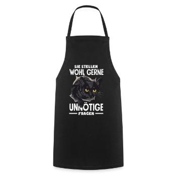 They probably like to ask unnecessary questions - Cooking Apron - black - Front - AI Model Male 185 dark (185cm)