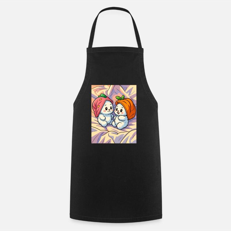 carotino_e_fragolino - Tablier de cuisine - noir