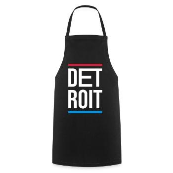 Logo-Design der Stadt Detroit - Kochschürze - Schwarz - Vorne - AI Model Male 185 dark (185cm)