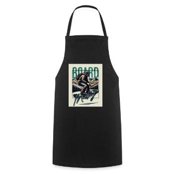 Snowboarding Board Meeting - Cooking Apron - black - Front - AI Model Male 185 dark (185cm)