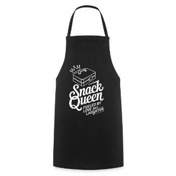 Snack Queen Fueled By Love And Laughter Funnier - Cooking Apron - black - Front - AI Model Male 185 dark (185cm)