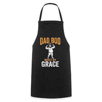 Dad Bod Built By Grace Jesus Christlicher Papa - Kochschürze - Schwarz - Vorne - AI Model Male 185 dark (185cm)