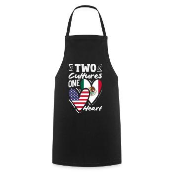 Mexiko Stolz & Heimat Mexikaner Mexico Flagge - Kochschürze - Schwarz - Vorne - AI Model Male 185 dark (185cm)