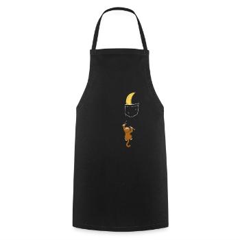 Monkey Monkey Animal Gorilla Chimpanzee - Cooking Apron - black - Front - AI Model Male 185 dark (185cm)