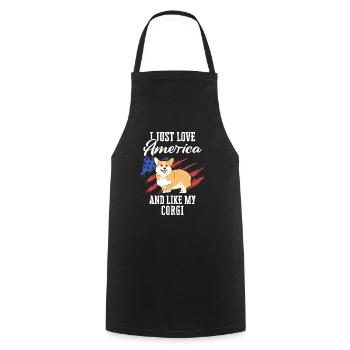 Pembroke Welsh Corgi Chiens Chiens - Tablier de cuisine - noir - Devant - AI Model Male 185 dark (185cm)