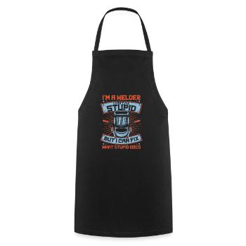 Welder MetalWorker - Cooking Apron - black - Front - AI Model Male 185 dark (185cm)