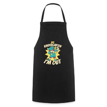 Kindergarten graduation primary school - Cooking Apron - black - Front - AI Model Male 185 dark (185cm)