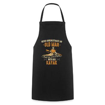 Kajak Kayak Kayaking - Tablier de cuisine - noir - Devant - AI Model Male 185 dark (185cm)