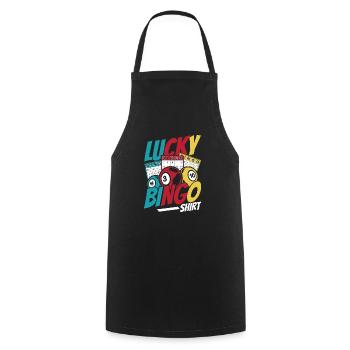 Bingo Gambling Lottery Bingo Joueurs - Tablier de cuisine - noir - Devant - AI Model Male 185 dark (185cm)