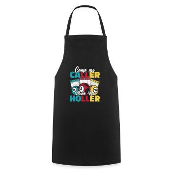 Bingo Gambling Lottery Bingo Joueurs - Tablier de cuisine - noir - Devant - AI Model Male 185 dark (185cm)