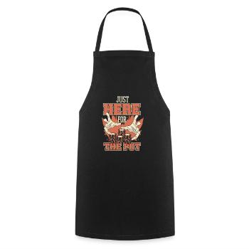 Poker Casino Texas Hold'em Poker Players - Cooking Apron - black - Front - AI Model Male 185 dark (185cm)