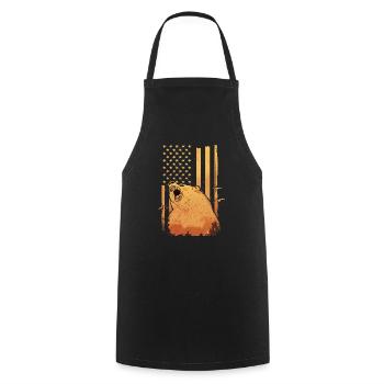 Ours Grizzly Ours bruns Ours - Tablier de cuisine - noir - Devant - AI Model Male 185 dark (185cm)