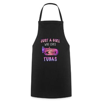 Tuba Tubist - Cooking Apron - black - Front - AI Model Male 185 dark (185cm)