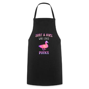 Duck Ducks Bird Animal Quack - Cooking Apron - black - Front - AI Model Male 185 dark (185cm)