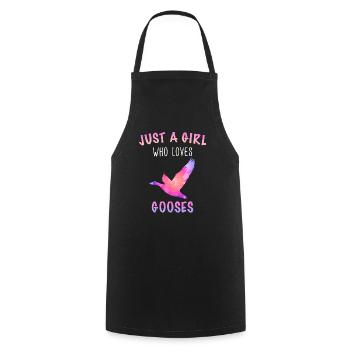 Goose Animal Bird Geese - Cooking Apron - black - Front - AI Model Male 185 dark (185cm)