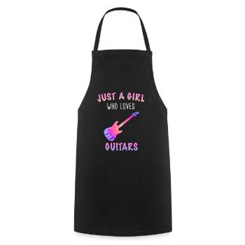 Guitar Guitarist Musician Acoustic Guitar Instruments - Cooking Apron - black - Front - AI Model Male 185 dark (185cm)
