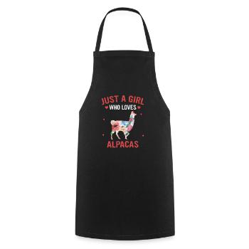 Alpaka Llama - Kochschürze - Schwarz - Vorne - AI Model Male 185 dark (185cm)