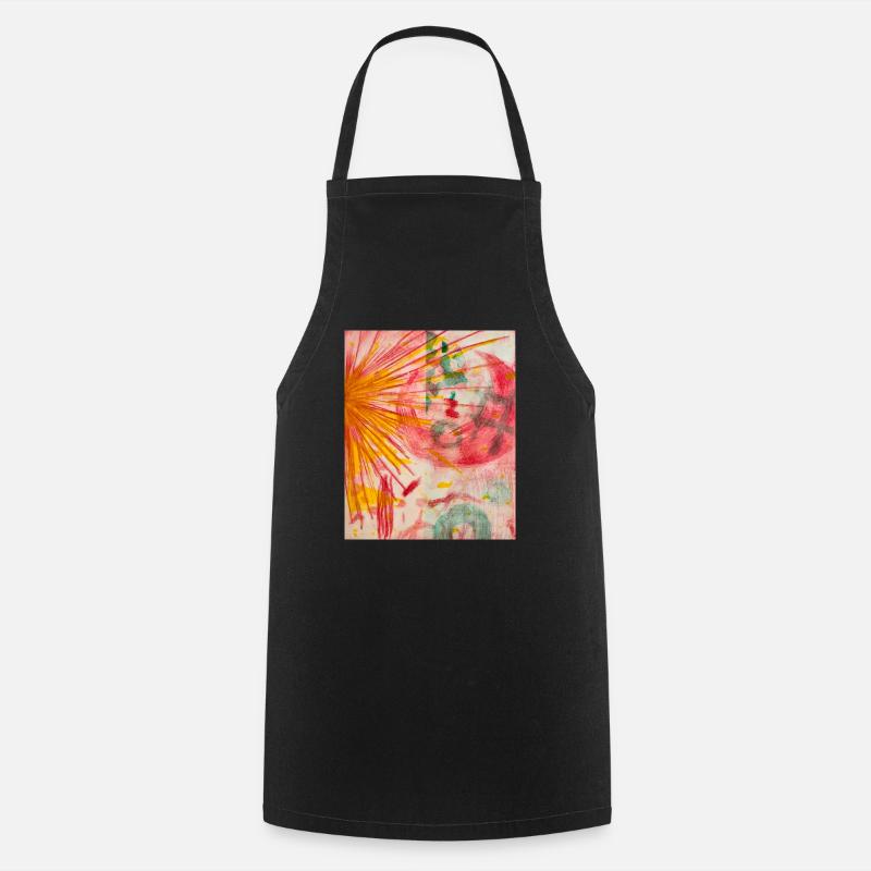 Art abstrait - Tablier de cuisine - noir