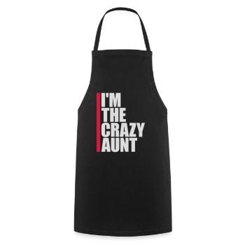 at The Crazy Aunt - Cooking Apron - black - Front - AI Model Male 185 dark (185cm)
