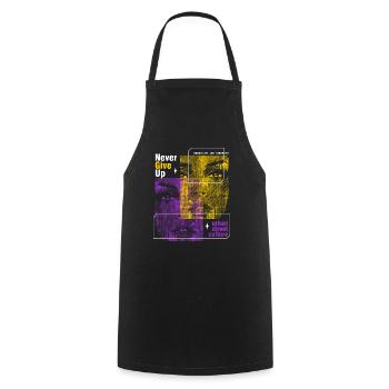 Never Give Up Streetwear - Kochschürze - Schwarz - Vorne - AI Model Male 185 dark (185cm)