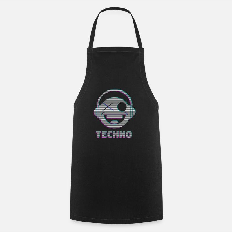 Techno - Tablier de cuisine - noir