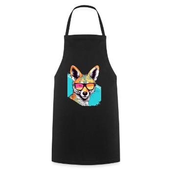 Jacky the jackal - Cooking Apron - black - Front - AI Model Male 185 dark (185cm)