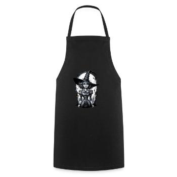 sorcière classique 24 - Tablier de cuisine - noir - Devant - AI Model Male 185 dark (185cm)
