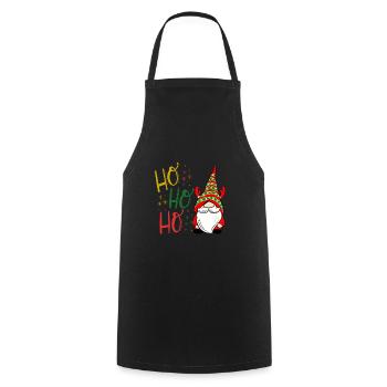 Ho ho ho gnome Christmas - Cooking Apron - black - Front - AI Model Male 185 dark (185cm)