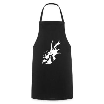 dragon26 blanc - Tablier de cuisine - noir - Devant - AI Model Male 185 dark (185cm)