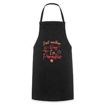 Summer just another day in paradise - Cooking Apron - black - Front - AI Model Male 185 dark (185cm)