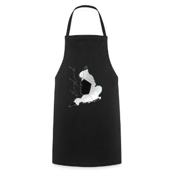 Angleterre | Vrai football | Carte FR - Tablier de cuisine - noir - Devant - AI Model Male 185 dark (185cm)