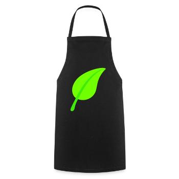 Green Beautiful Leaf Eco Spring Summer Nature - Cooking Apron - black - Front - AI Model Male 185 dark (185cm)