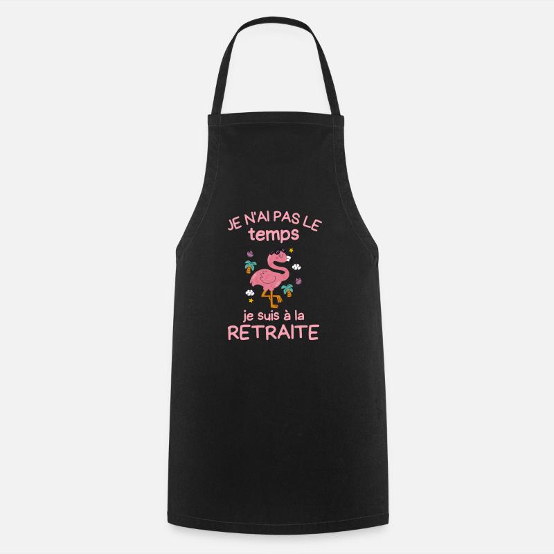 Retraitée vacances - Tablier de cuisine - noir